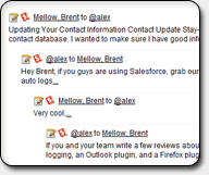 Threaded sales email conversations